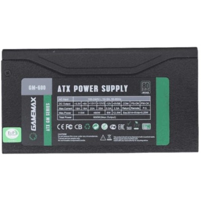 Блоки питания GameMax (GM-600) Блок питания ATX 600W GameMax GM-600 Блоки питания GameMax (GM-600) Блок питания ATX 600W GameMax GM-600