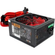 Блок питания Ginzzu PC600 14CM(Red) 80+ black,APFC,24+4p,2 PCI-E(6+2), 5*SATA, 4*IDE,оплетка, кабель питания,цветная коробка