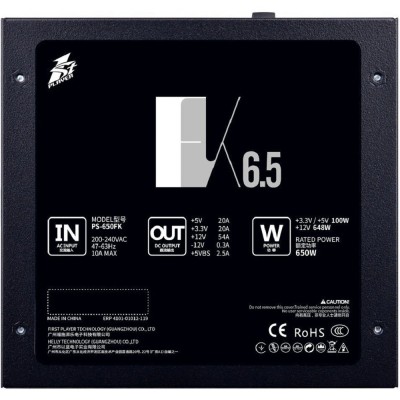 Блок питания 1STPLAYER Блок питания FK 650W / ATX 2.4, APFC, 120mm fan / PS-650FK Блок питания 1STPLAYER Блок питания FK 650W / ATX 2.4, APFC, 120mm fan / PS-650FK