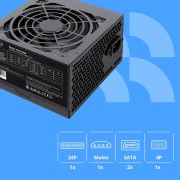 Блок питания CBR ATX 400W, 12см fan, 24pin/1*4pin/1*IDE/2*SATA, кабель питания 1.2м, черный PSU-ATX400-12EC OEM