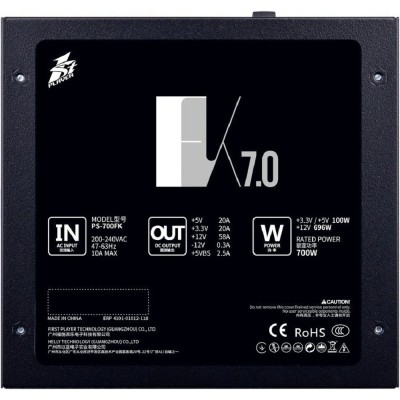 Блок питания 1STPLAYER FK 750W / ATX 2.4, APFC, 120mm fan / PS-750FK Блок питания 1STPLAYER FK 750W / ATX 2.4, APFC, 120mm fan / PS-750FK