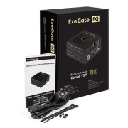Блок питания Exegate EX297231RUS Блок питания 650W 80 PLUS® GOLD 650VSP FC (ATX3.0, APFC, КПД 90% (80 PLUS GOLD), 120mm fan, 24pin, 2x(4+4)pin, PCIE5.0/12VHPWR, 2xPCI-E, 6xSATA, 3xIDE, 1xFDD, Full Cable Management