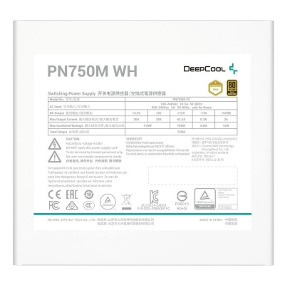 Блок питания ПК Deepcool GAMERSTORM PN750M WH (R-PN750M-FC0W-WGEU) Блок питания ПК Deepcool GAMERSTORM PN750M WH (R-PN750M-FC0W-WGEU)