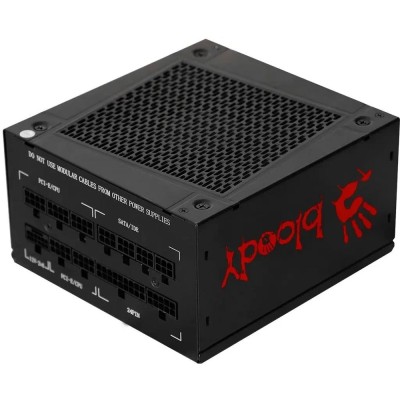 Блок питания Bloody BD-PS1000G-M ATX 1000W 80+ gold (20+4pin) APFC 140mm fan 12xSATA Cab Manag RTL Блок питания Bloody BD-PS1000G-M ATX 1000W 80+ gold (20+4pin) APFC 140mm fan 12xSATA Cab Manag RTL