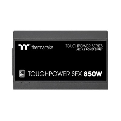 Блок питания ПК Thermaltake Toughpower SFX 850 /0850W/Fully Modular/Non Light/Full Range/Analog/80 Plus Platinum/EU/100% JP CAP/All Flat Cables/Gen 5 Блок питания ПК Thermaltake Toughpower SFX 850 /0850W/Fully Modular/Non Light/Full Range/Analog/80 Plus Platinum/EU/100% JP CAP/All Flat Cables/Gen 5