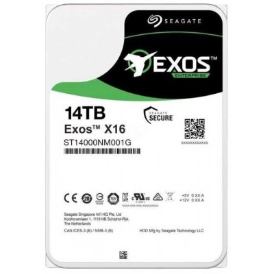 Жесткий диск Seagate SATA-III 14TB ST14000NM001G Server Exos X16 512E (7200rpm) 256Mb 3.5" Жесткий диск Seagate SATA-III 14TB ST14000NM001G Server Exos X16 512E (7200rpm) 256Mb 3.5"