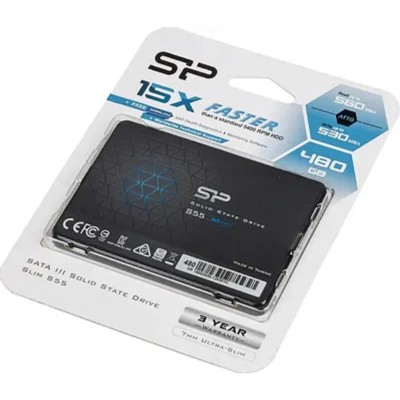 накопитель Silicon Power SSD 480Gb S55 SP480GBSS3S55S25 SATA3.0, 7mm накопитель Silicon Power SSD 480Gb S55 SP480GBSS3S55S25 SATA3.0, 7mm