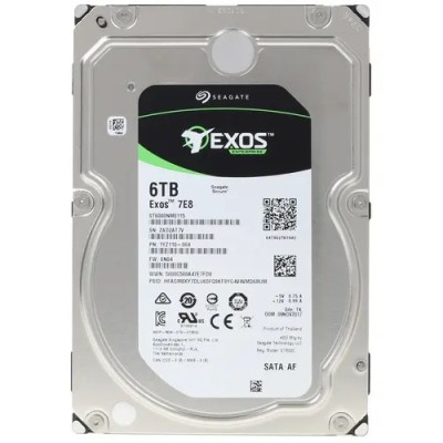 Жесткий диск 6TB Seagate Seagate 7200 Exos 7E8 (ST6000NM0115) SATA 6Gb/s, 7200 rpm, 256mb buffer, 3.5 Жесткий диск 6TB Seagate Seagate 7200 Exos 7E8 (ST6000NM0115) SATA 6Gb/s, 7200 rpm, 256mb buffer, 3.5