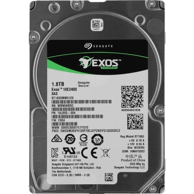 Жесткий диск 1.8TB Seagate Enterprise Performance Exos 10E2400 (ST1800MM0129) SAS 12Gb/s, 10 000 prm, 256 mb buffer, 2.5 Жесткий диск 1.8TB Seagate Enterprise Performance Exos 10E2400 (ST1800MM0129) SAS 12Gb/s, 10 000 prm, 256 mb buffer, 2.5
