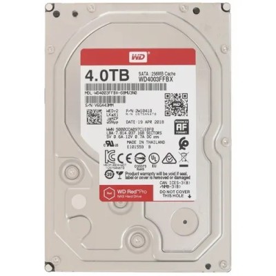 Жесткий диск 4TB WD Red Pro (WD4003FFBX) Serial ATA III, 7200- rpm, 256Mb, 3.5 Жесткий диск 4TB WD Red Pro (WD4003FFBX) Serial ATA III, 7200- rpm, 256Mb, 3.5