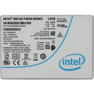 накопитель Intel SSD DC P4610 Series (1.6TB, 2.5in PCIe 3.1 x4, 3D2, TLC) SSDPE2KE016T801 накопитель Intel SSD DC P4610 Series (1.6TB, 2.5in PCIe 3.1 x4, 3D2, TLC) SSDPE2KE016T801