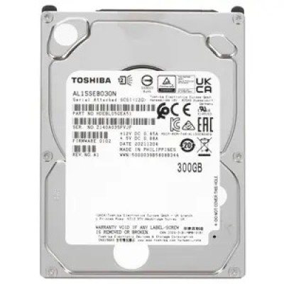 Жесткий диск 300Gb Toshiba (AL15SEB030N) SAS 12Gb/s, 10 500 rpm, 128Mb buffer, 2.5 Жесткий диск 300Gb Toshiba (AL15SEB030N) SAS 12Gb/s, 10 500 rpm, 128Mb buffer, 2.5