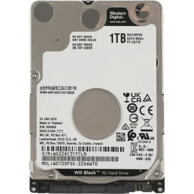 Жесткий диск 1TB WD Black (WD10SPSX) SATA 6Gb/s, 7200 rpm, 64Mb buffer Жесткий диск 1TB WD Black (WD10SPSX) SATA 6Gb/s, 7200 rpm, 64Mb buffer