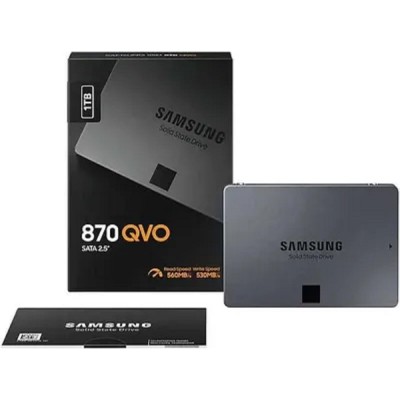 накопитель Samsung SSD 1Tb 870 QVO Series MZ-77Q1T0BW SATA3.0, 7mm, V-NAND 4-bit MLC, MKX накопитель Samsung SSD 1Tb 870 QVO Series MZ-77Q1T0BW SATA3.0, 7mm, V-NAND 4-bit MLC, MKX