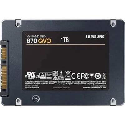 накопитель Samsung SSD 1Tb 870 QVO Series MZ-77Q1T0BW SATA3.0, 7mm, V-NAND 4-bit MLC, MKX накопитель Samsung SSD 1Tb 870 QVO Series MZ-77Q1T0BW SATA3.0, 7mm, V-NAND 4-bit MLC, MKX