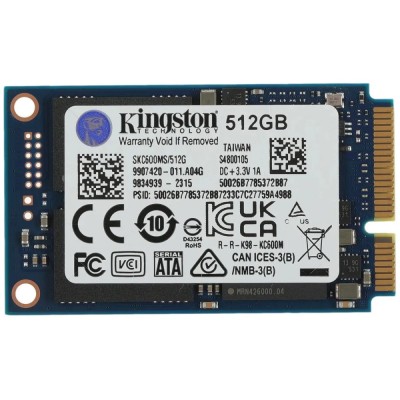 накопитель Kingston SSD 512GB KC600 Series SKC600MS/512G mSATA накопитель Kingston SSD 512GB KC600 Series SKC600MS/512G mSATA