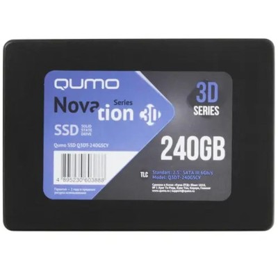 накопитель QUMO SSD 240GB Novation TLC Q3DT-240GSCY SATA3.0 накопитель QUMO SSD 240GB Novation TLC Q3DT-240GSCY SATA3.0