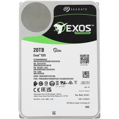 Жесткий диск 20TB Seagate Exos X20 (ST20000NM002D) SAS 12Gb/s, 7200 rpm, 256mb buffer, 3.5 Жесткий диск 20TB Seagate Exos X20 (ST20000NM002D) SAS 12Gb/s, 7200 rpm, 256mb buffer, 3.5