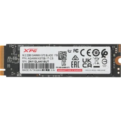 накопитель A-DATA SSD 1TB, M.2 2280 AGAMMIXS70B-1T-CS PCIe 4.0 x4 накопитель A-DATA SSD 1TB, M.2 2280 AGAMMIXS70B-1T-CS PCIe 4.0 x4
