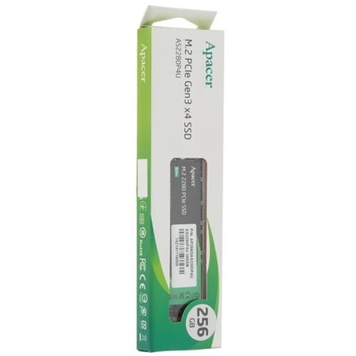 накопитель Apacer SSD M.2 256Gb PCIe Gen3x4, R3500/W1200 Mb/s, MTBF 1.8M, 3D NAND, NVMe AP256GAS2280P4U-1 накопитель Apacer SSD M.2 256Gb PCIe Gen3x4, R3500/W1200 Mb/s, MTBF 1.8M, 3D NAND, NVMe AP256GAS2280P4U-1