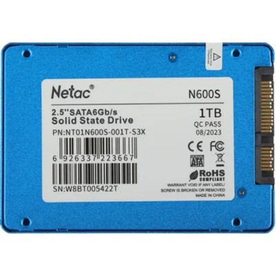 носитель информации Накопитель SSD Netac SATA III 1Tb NT01N600S-001T-S3X N600S 2.5 носитель информации Накопитель SSD Netac SATA III 1Tb NT01N600S-001T-S3X N600S 2.5