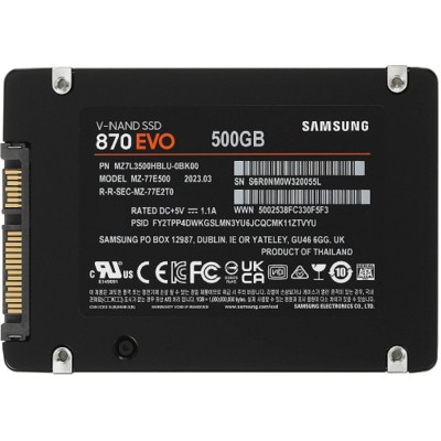 накопитель Samsung SSD 500Gb 870 EVO MZ-77E500B/EU (SATA3) накопитель Samsung SSD 500Gb 870 EVO MZ-77E500B/EU (SATA3)