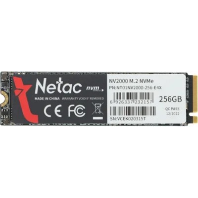 носитель информации Накопитель SSD Netac PCI-E 3.0 256Gb NT01NV2000-256-E4X NV2000 M.2 2280 носитель информации Накопитель SSD Netac PCI-E 3.0 256Gb NT01NV2000-256-E4X NV2000 M.2 2280