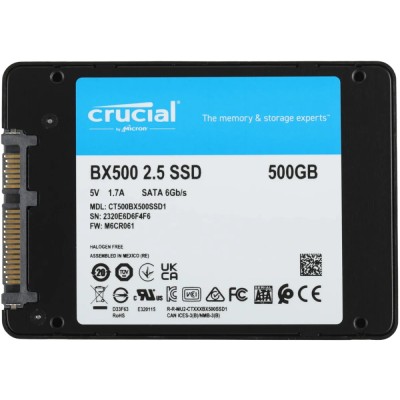 накопитель Crucial SSD BX500 500GB CT500BX500SSD1 SATA3 накопитель Crucial SSD BX500 500GB CT500BX500SSD1 SATA3