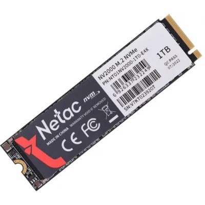 носитель информации SSD Netac NV2000 PCIe 3 x4 M.2 2280 NVMe 3D NAND SSD 1TB NT01NV2000-1T0-E4X носитель информации SSD Netac NV2000 PCIe 3 x4 M.2 2280 NVMe 3D NAND SSD 1TB NT01NV2000-1T0-E4X