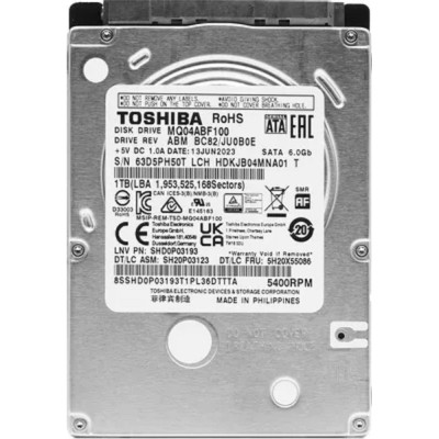 Жесткий диск 1TB Toshiba SATA3 MQ04ABF100 MQ04 512E (5400rpm) 128Mb 2.5 Жесткий диск 1TB Toshiba SATA3 MQ04ABF100 MQ04 512E (5400rpm) 128Mb 2.5