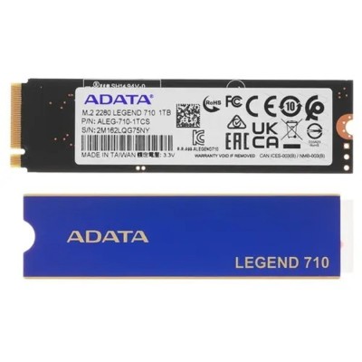 накопитель A-DATA SSD 1Tb Legend 710 M.2 2280, PCI-E 3.0 x4 ALEG-710-1TCS накопитель A-DATA SSD 1Tb Legend 710 M.2 2280, PCI-E 3.0 x4 ALEG-710-1TCS