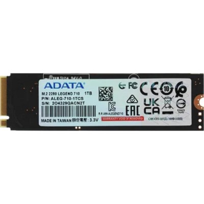 накопитель A-DATA SSD 1Tb Legend 710 M.2 2280, PCI-E 3.0 x4 ALEG-710-1TCS накопитель A-DATA SSD 1Tb Legend 710 M.2 2280, PCI-E 3.0 x4 ALEG-710-1TCS