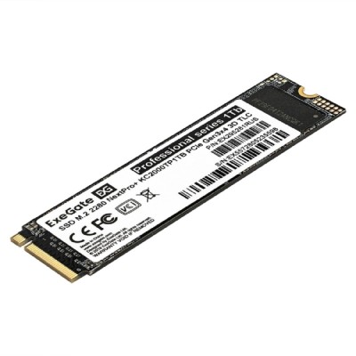 носитель информации Exegate SSD M.2 2280 1Tb ExeGate NextPro+ KC2000TP1TB (PCIe Gen3x4, NVMe, 22x80mm, 3D TLC) EX295281RUS носитель информации Exegate SSD M.2 2280 1Tb ExeGate NextPro+ KC2000TP1TB (PCIe Gen3x4, NVMe, 22x80mm, 3D TLC) EX295281RUS