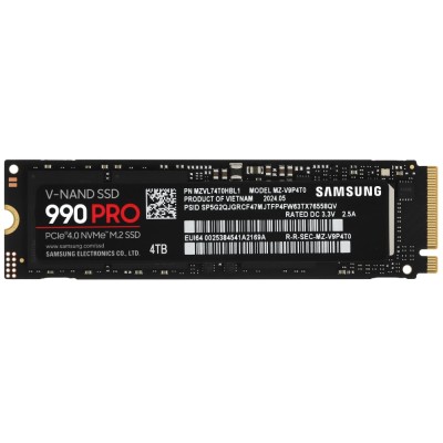накопитель Samsung SSD 4TB 990 PRO PCIe Gen 4.0 x4 NVMe 2.0 V-NAND TLC MZ-V9P4T0BW накопитель Samsung SSD 4TB 990 PRO PCIe Gen 4.0 x4 NVMe 2.0 V-NAND TLC MZ-V9P4T0BW
