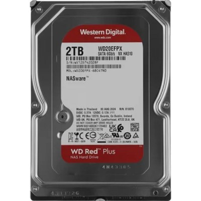Жесткий диск 2TB WD Red Plus (WD20EFPX) Serial ATA III, 5400- rpm, 64Mb, 3.5 Жесткий диск 2TB WD Red Plus (WD20EFPX) Serial ATA III, 5400- rpm, 64Mb, 3.5
