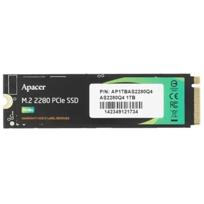 накопитель SSD Apacer M.2 2280 1TB AS2280Q4L Client SSD AP1TBAS2280Q4L-1 PCI-E 4.0 4x, 3600/3000, 3D NAND накопитель SSD Apacer M.2 2280 1TB AS2280Q4L Client SSD AP1TBAS2280Q4L-1 PCI-E 4.0 4x, 3600/3000, 3D NAND