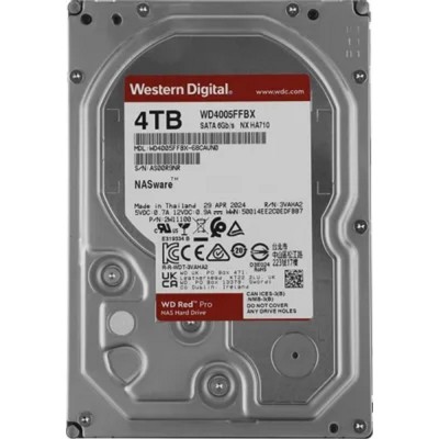 Жесткий диск 4TB WD Red Pro (WD4005FFBX) Serial ATA III, 7200- rpm, 256Mb, 3.5 Жесткий диск 4TB WD Red Pro (WD4005FFBX) Serial ATA III, 7200- rpm, 256Mb, 3.5