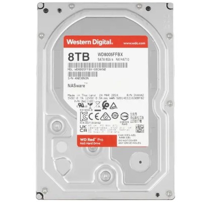 Жесткий диск 8TB WD Red Pro (WD8005FFBX) Serial ATA III, 7200- rpm, 256Mb, 3.5 Жесткий диск 8TB WD Red Pro (WD8005FFBX) Serial ATA III, 7200- rpm, 256Mb, 3.5