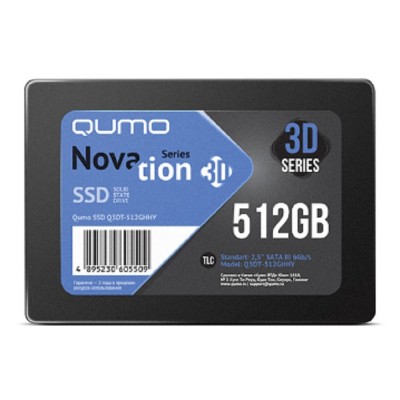накопитель QUMO SSD 512GB QM Novation Q3DT-512GHHY SATA3.0 накопитель QUMO SSD 512GB QM Novation Q3DT-512GHHY SATA3.0