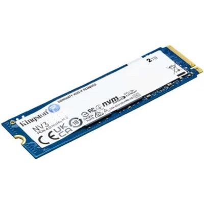 накопитель Kingston SSD NV3, 2000GB, M.2(22x80mm), NVMe, PCIe 4.0 x4, 3D TLC SNV3S/2000G накопитель Kingston SSD NV3, 2000GB, M.2(22x80mm), NVMe, PCIe 4.0 x4, 3D TLC SNV3S/2000G