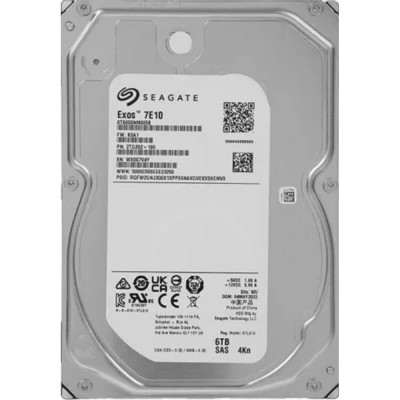 Жесткий диск 6TB Seagate Exos 7E10 (ST6000NM005B) SAS 12Gb/s, 7200 rpm, 256mb buffer, 3.5 Жесткий диск 6TB Seagate Exos 7E10 (ST6000NM005B) SAS 12Gb/s, 7200 rpm, 256mb buffer, 3.5