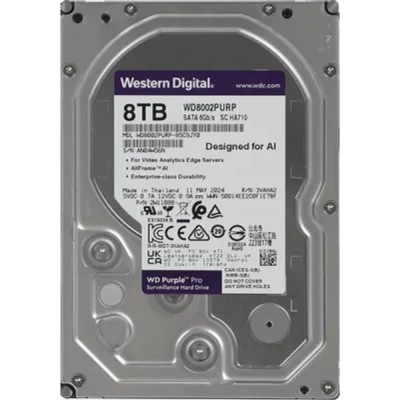 Жесткий диск 8TB WD Purple Pro (WD8002PURP) Serial ATA III, 7200- rpm, 256Mb, 3.5 Жесткий диск 8TB WD Purple Pro (WD8002PURP) Serial ATA III, 7200- rpm, 256Mb, 3.5