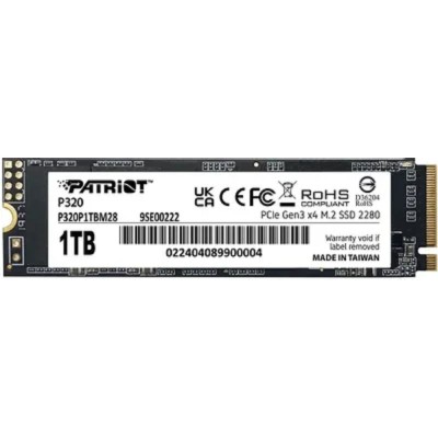 носитель информации SSD Patriot PCIe 3.0 x4 1TB P320P1TBM28 P320 M.2 2280 носитель информации SSD Patriot PCIe 3.0 x4 1TB P320P1TBM28 P320 M.2 2280