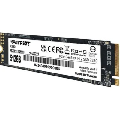 носитель информации SSD Patriot PCIe 3.0 x4 512GB P320P512GM28 P320 M.2 2280 носитель информации SSD Patriot PCIe 3.0 x4 512GB P320P512GM28 P320 M.2 2280