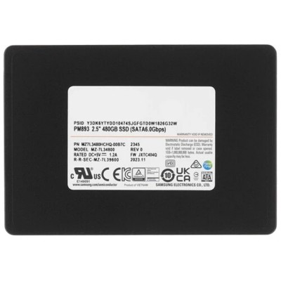 накопитель Samsung SSD 480Gb PM893 MZ7L3480HCHQ-00B7C накопитель Samsung SSD 480Gb PM893 MZ7L3480HCHQ-00B7C