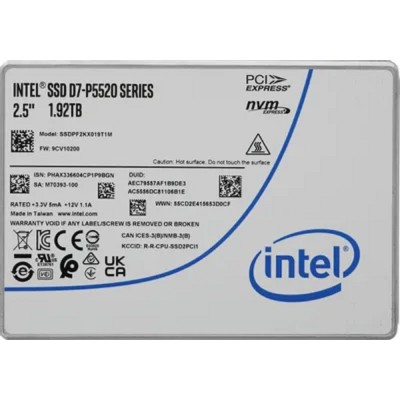 накопитель Intel SSD D7-P5520 Series, 1.92TB, U.2(2.5 накопитель Intel SSD D7-P5520 Series, 1.92TB, U.2(2.5