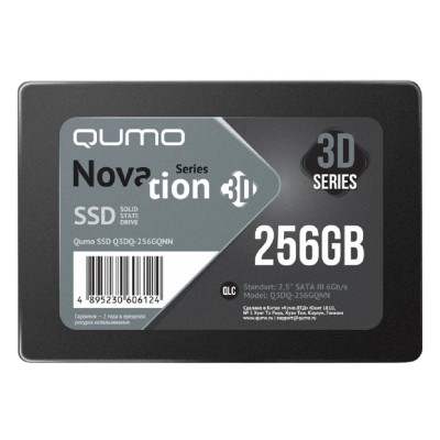 накопитель QUMO SSD 256GB Novation QLC 3D (YS+Intel) Q3DQ-256GQNN SATA3.0 накопитель QUMO SSD 256GB Novation QLC 3D (YS+Intel) Q3DQ-256GQNN SATA3.0