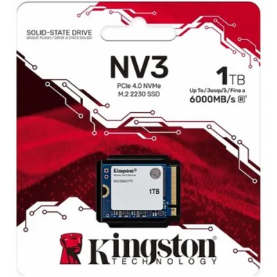 накопитель Kingston SSD NV3, 1000GB, M.2(22x30mm), NVMe, PCIe 4.0 x4, 3D TLC, SNV3SM3/1T0 накопитель Kingston SSD NV3, 1000GB, M.2(22x30mm), NVMe, PCIe 4.0 x4, 3D TLC, SNV3SM3/1T0