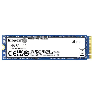 накопитель Kingston SSD NV3, 4000GB, M.2(22x80mm), NVMe, PCIe 4.0 x4, SNV3S/4000G накопитель Kingston SSD NV3, 4000GB, M.2(22x80mm), NVMe, PCIe 4.0 x4, SNV3S/4000G