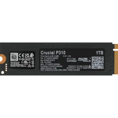 накопитель SSD Crucial P310 1TB PCIe Gen4 NVMe 2280 M.2 SSD CT1000P310SSD8 накопитель SSD Crucial P310 1TB PCIe Gen4 NVMe 2280 M.2 SSD CT1000P310SSD8